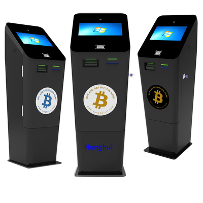 Hunghui Cash In Cash Out Kripto ATM Makinesi Siyah Bitcoin Vezne Makinesi