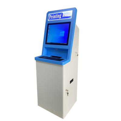 A4 Belge Rapor Kartı Okuyucu Banka ATM Makinesi Self Servis Baskı Kiosk 21.5 inç