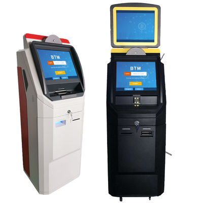 Nakit Depozito / Dağıtıcı ile Kapasitif Dokunmatik Ekran Bitcoin ATM Nakit Kiosk Makinesi
