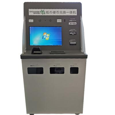 Banka akıllı söyle makinesi ATM kiosk ile nakit para yatırma ve çekme hizmeti