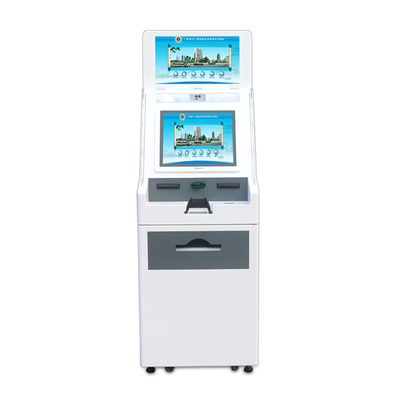3G 4G Wifi bağlantısı Banka ATM Makinesi Çift Ekranlı Akıllı Baskı Kiosku