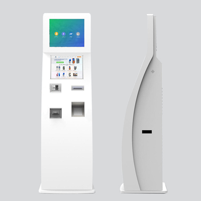 Perakende Mağazada 17 inç IR Dokunmatik Çift Ekran Self Servis Ödeme Kiosk Makinesi