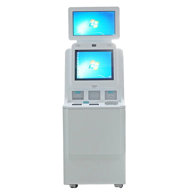 NFC Kart Okuyuculu Çift Ekranlı Win10 OS Hastanesi Self Servis Kiosk Makinesi